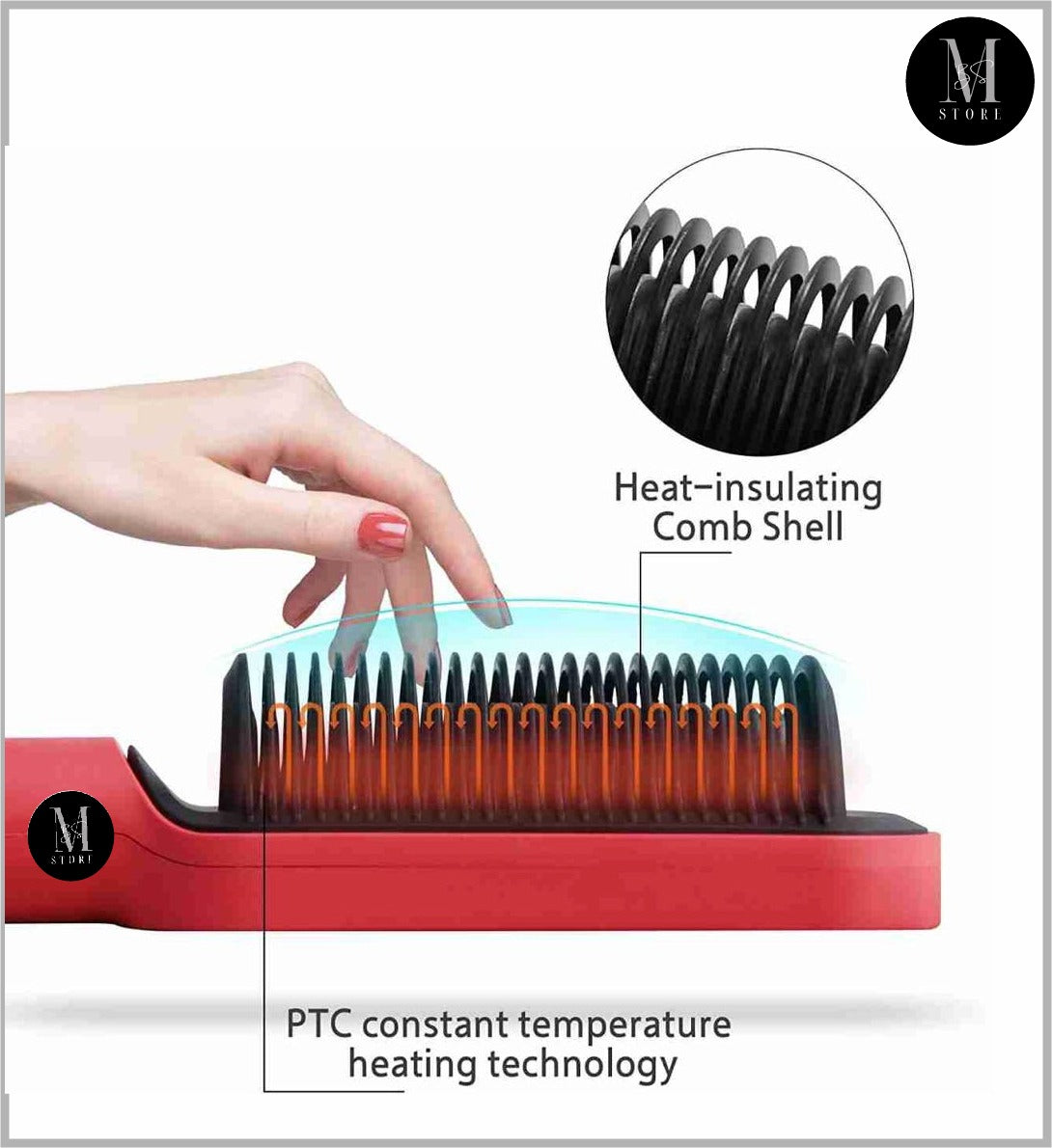 2 in 1 Hair Straightening Brush
