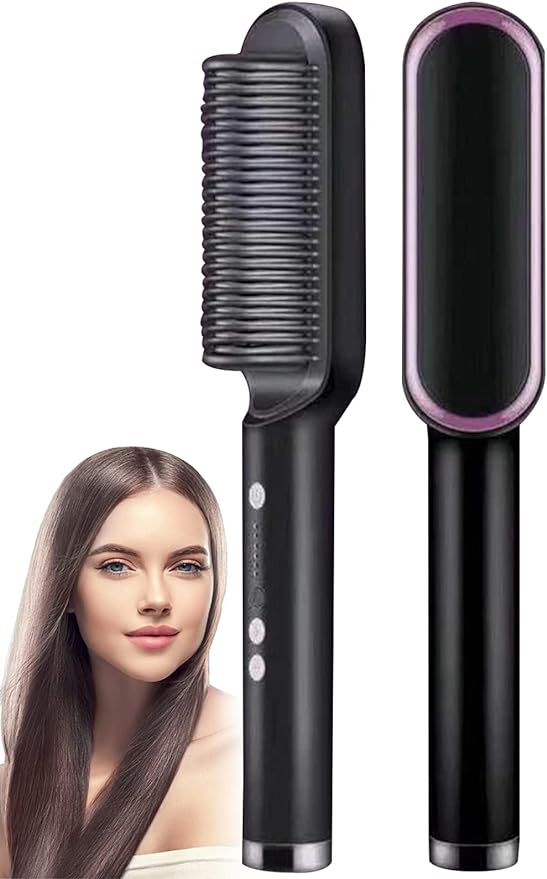 2 in 1 Hair Straightening Brush