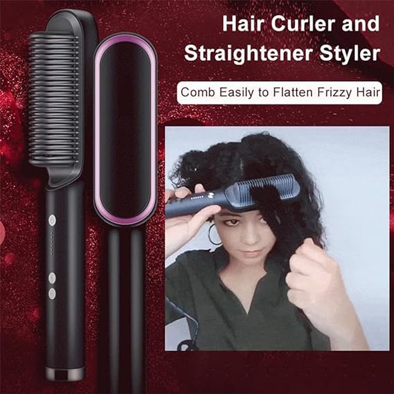 2 in 1 Hair Straightening Brush